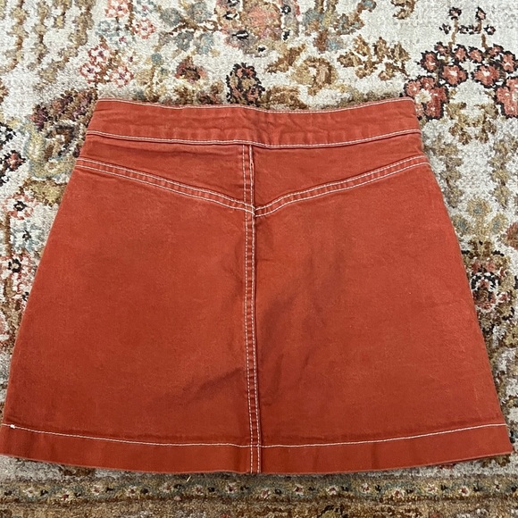 Zara TRF Collection Burnt Orange Skirt - Picture 3 of 7